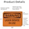 Signmission Radiation & Laser Sign, 7 in H x 10 in W, Vinyl Decal, Rectangle OS-2PACK-WS-D-710-L-12229 - alternate 4